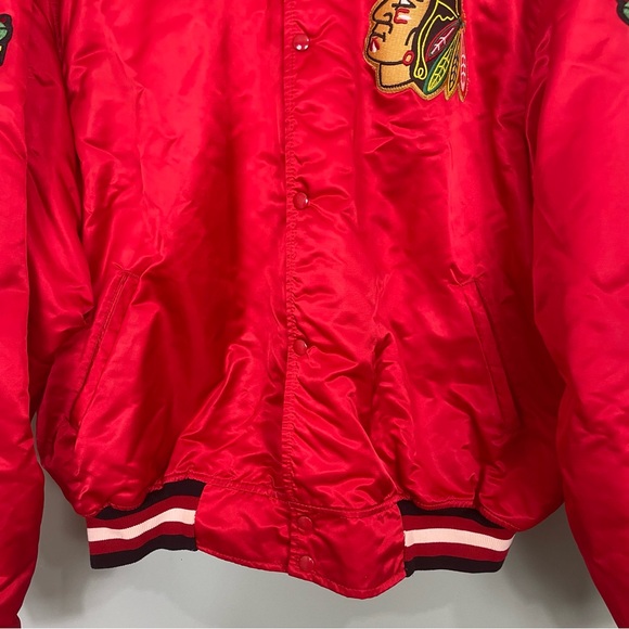 Vintage Starter Chicago Blackhawks NHL Varsity Puffer Jacket Hockey Size XXXXL - Picture 3 of 13